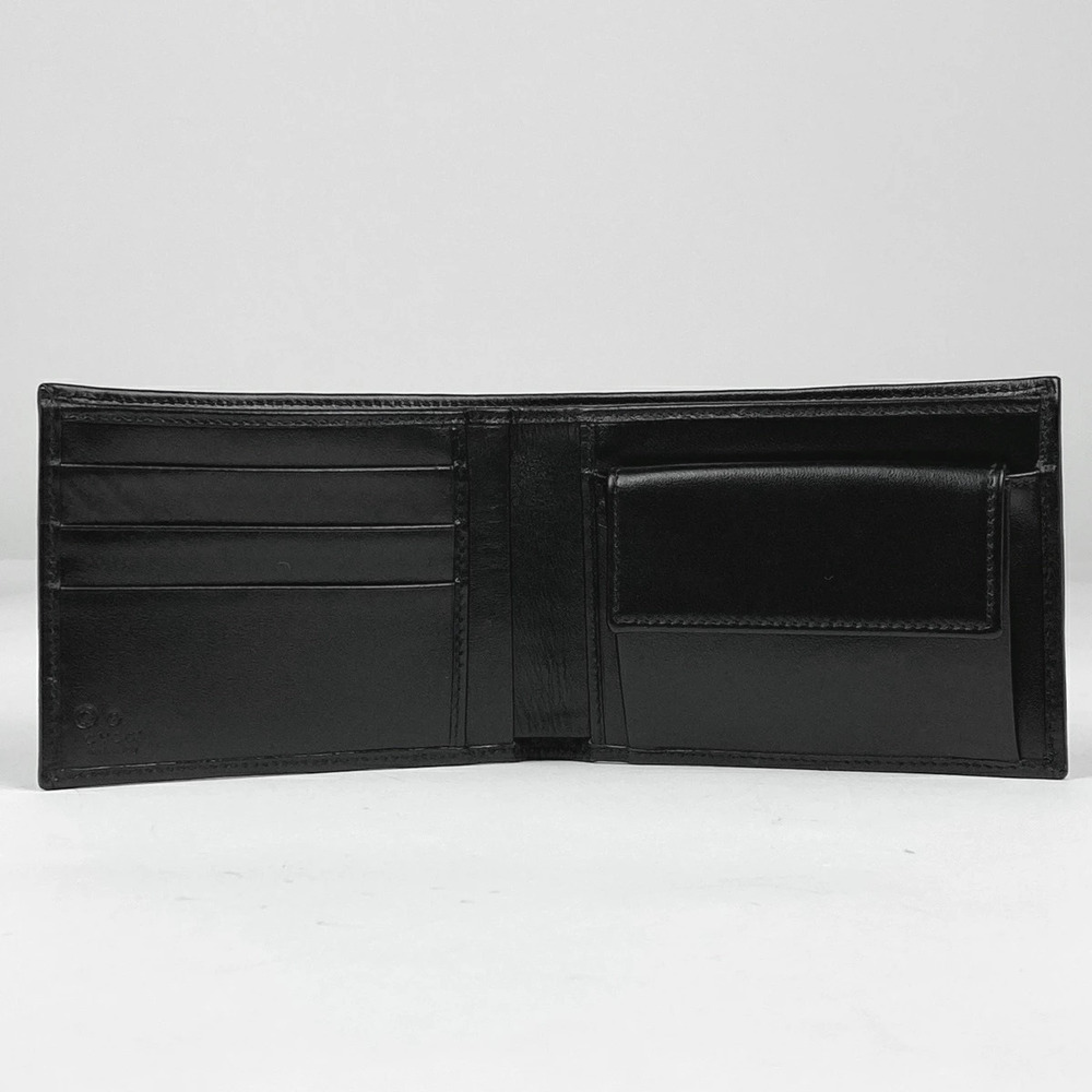 Gucci GG bi fold Wallet billfold canvas black - Picture 4 of 4